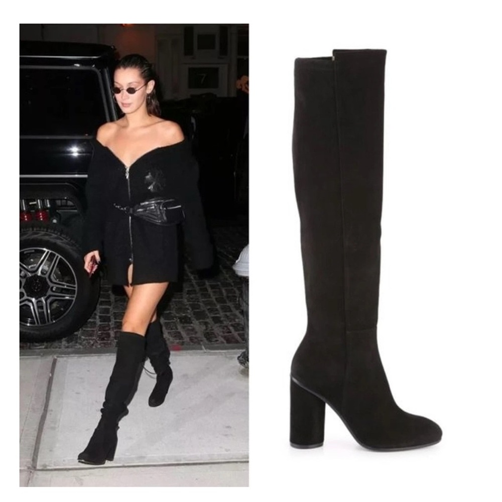 NWT on box Stuart Weitzman Black Eloise 95 Knee High Boots